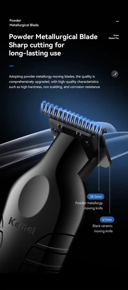 Kemei Professional Hair Clipper Kit – KM-2296, KM-2299, KM-1102 Electric Shaver & Cordless Trimmer for Men’s Hair Cutting