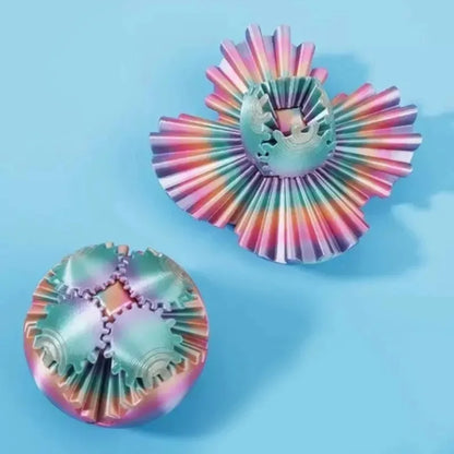 3D Printed Gear Ball Fidget Toy - Spinning Stress Relief Desk Toy for Kids & Adults