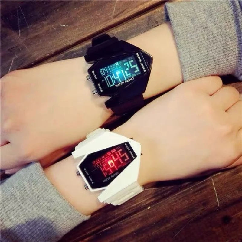 Multi-Function Aircraft Sports Watch - Kids' Electronic Watch for Boys & Girls
