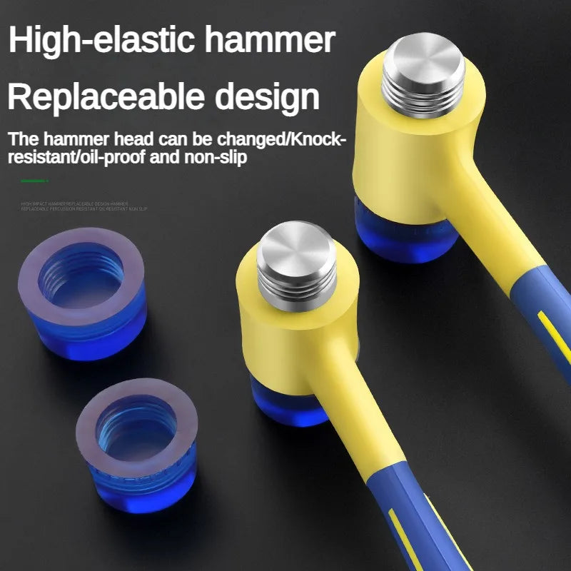Double Head Installation Hammer — 25mm–45mm Detachable Rubber Mallet with Handle