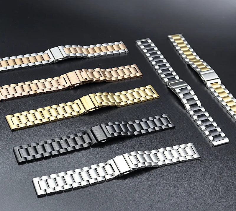 22mm/20mm Metal Watch Strap – Compatible with Garmin Vivoactive 3/4/5, Forerunner 245/645/745/965, Venu 2/3, SQ2 Music