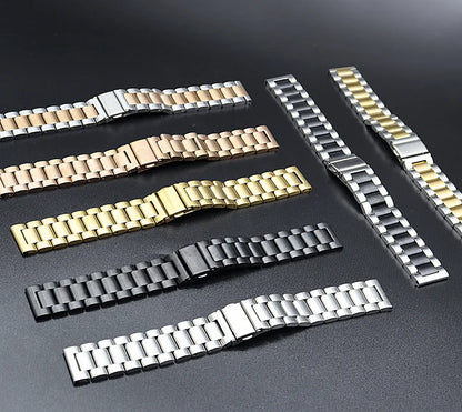 22mm/20mm Metal Watch Strap – Compatible with Garmin Vivoactive 3/4/5, Forerunner 245/645/745/965, Venu 2/3, SQ2 Music