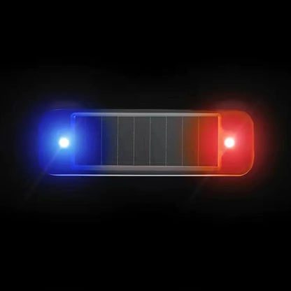 Mini LED Solar Car Warning Light - Wireless Flashing Security Dummy Alarm Lamp for Night Anti-Theft Protection