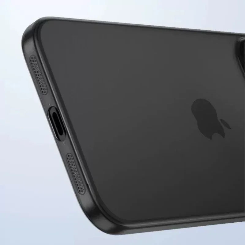 Luxury Ultra-Thin Matte iPhone Case - Translucent Shockproof Cover with Lens Protection for iPhone 13–17 Pro Max & 17 Air