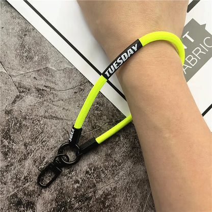 Keychain Color Lanyard Strap: Phone Accessories Bracelet Telephone Chain with Metal Lobster Clasp - Key Landyard for Bag, Car Keys