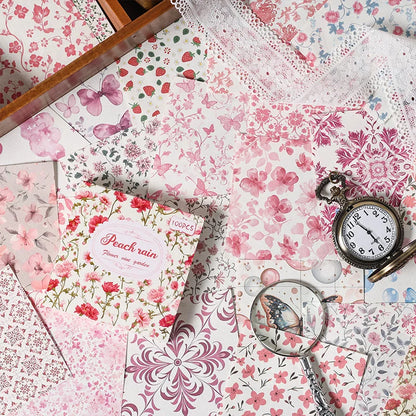 100 Pcs Vintage Multi-Style Writing Paper - Retro Stationery for Scrapbooking, Junk Journals & DIY Crafts