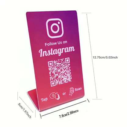 NFC 215 Google Review Card - Programmable 13.56MHz NFC Stand with QR Code