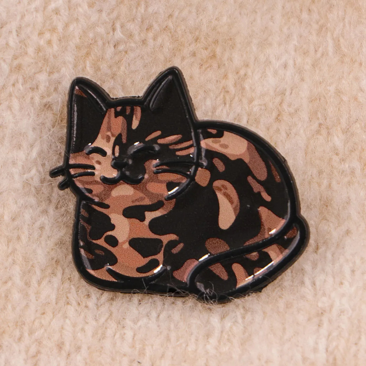 Cute Black Cat Enamel Pin - Cartoon Anime Brooch Lapel Badge for Backpack & Clothing Accessories