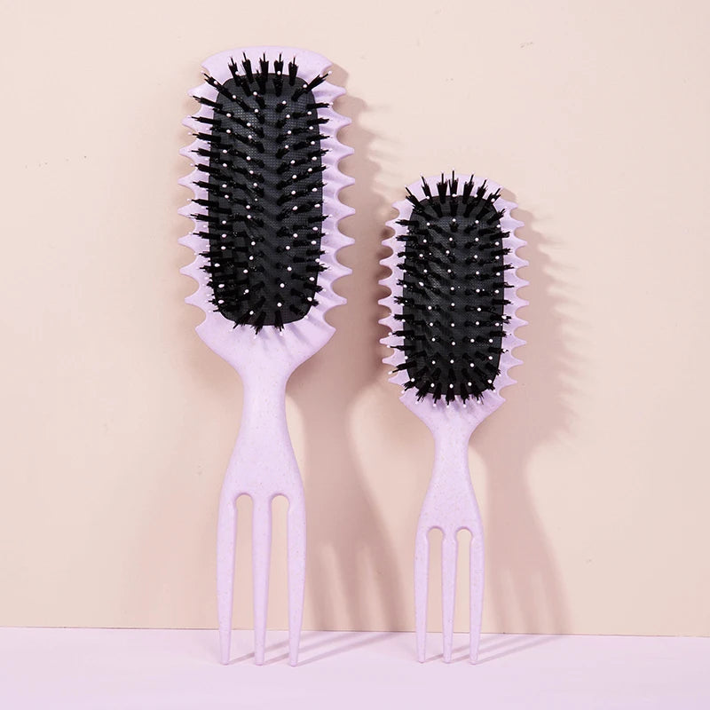 Candy Brush Curly Hair Styling – Nylon Bristle Detangling & Volumizing Comb for All Hair Types