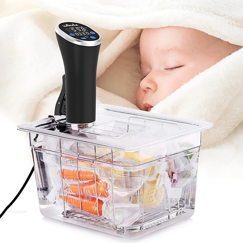 Wancle 1100W Sous Vide Cooker - LCD Touch Immersion Circulator, Accurate Cooking, IPX7 Waterproof with Digital Display