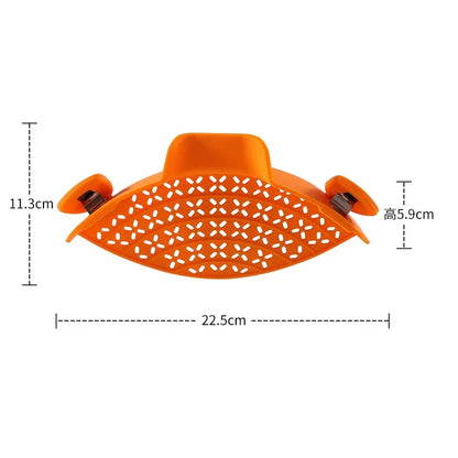 Universal Silicone Clip-on Pot Strainer – Your Anti-Spill Solution for Easy Pasta, Rice, and Fruit Straining in the Kitchen!