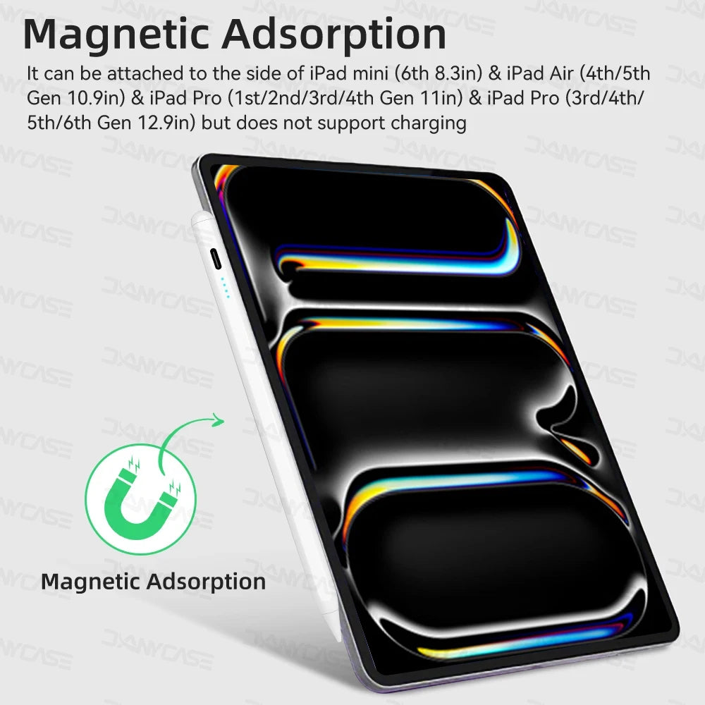 2025 iPad Stylus Pen with Palm Rejection — Compatible with iPad Pro, Air, Mini & 5th–13th Gen Models