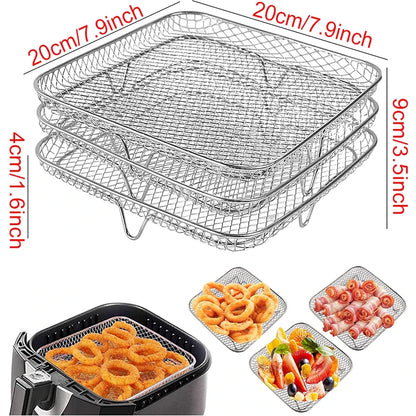Air Fryer Baking Accessories Set – Wire Oven Grill Rack for 3-5.8QT COSORI, Gowise, Phillips, Ninja, Cozyna