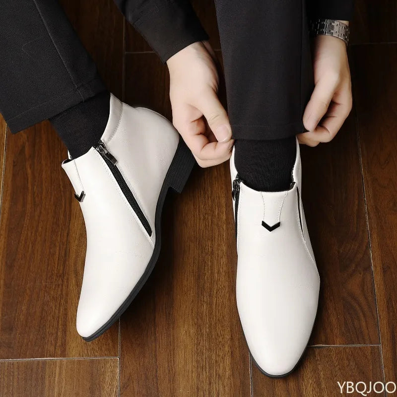 Men’s Minimalist Dress Shoes - Elegant Retro Pointed Toe Formal Business Shoes for Spring