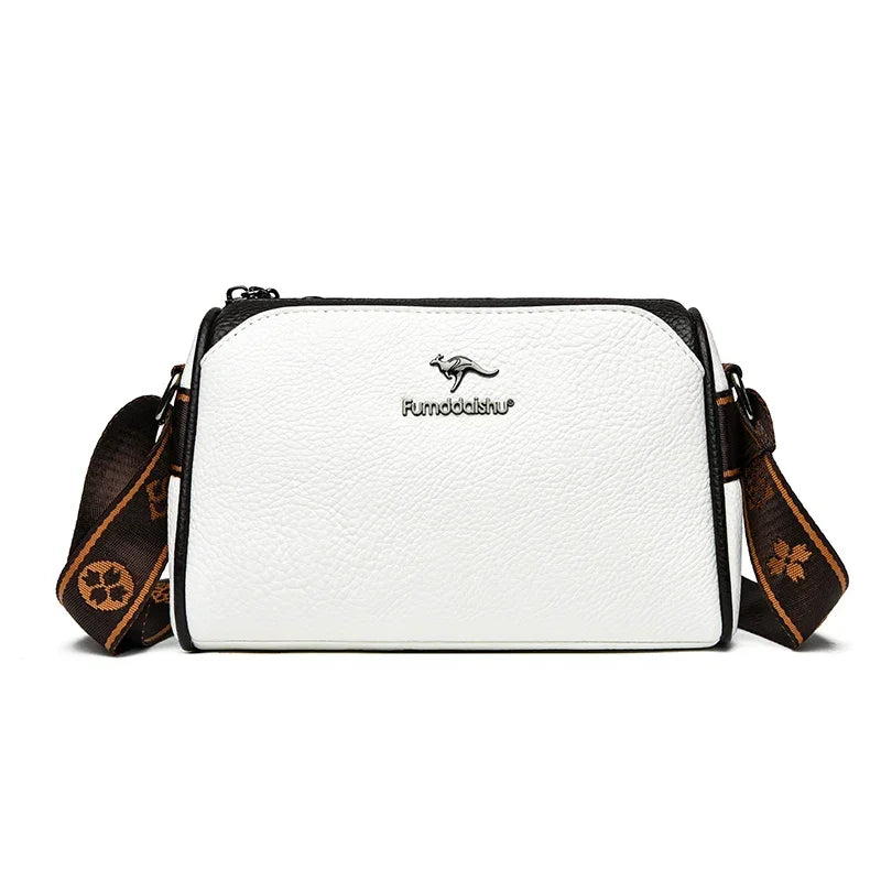 Women’s Soft Leather Shoulder Bag – Luxury Designer Vintage Crossbody & Messenger Handbag