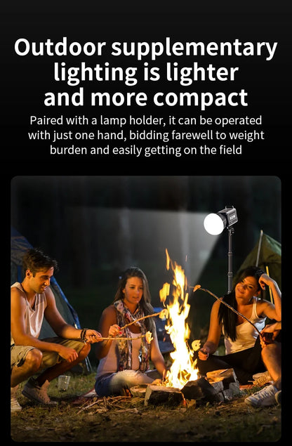 60W COB Video Light - CRI≥90, TLCI≥97, Dual Color Temperature 2700K-6500K, Portable Mini Bowens Live Lighting