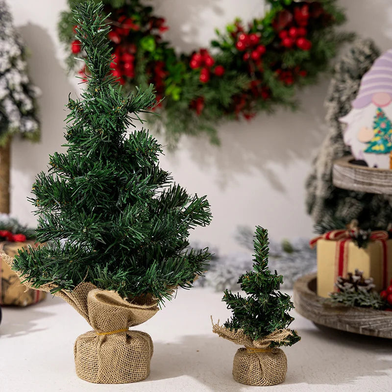Mini Christmas Tree 20/30/40cm – Desktop Xmas Trees for Home Decor, Kids DIY Handicraft & New Year Gift