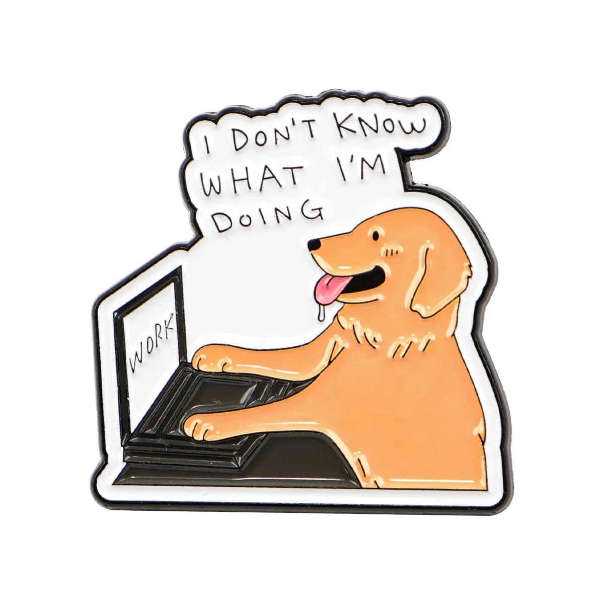 Funny Dog Enamel Pin - Humorous Pet Brooch Badge for Backpack Clothing Lapel Jewelry Gift Accessories