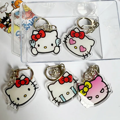 Sanrio Hello Kitty Keychain – Cute Anime Cartoon Action Figure for Bags, Cars, Keys & Kids’ Birthday Gifts
