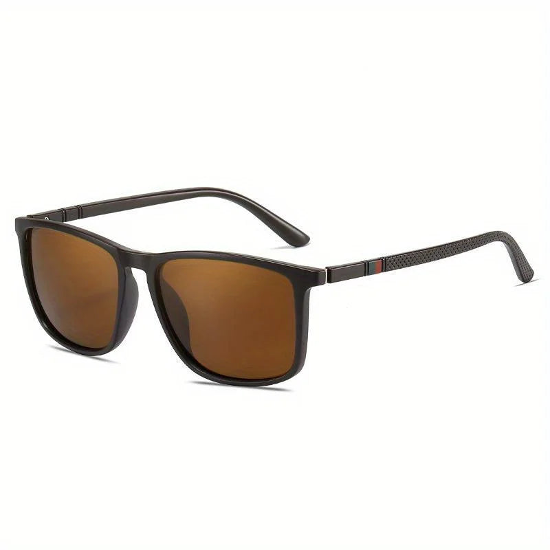 Polarized Sports Sunglasses for Men – Lightweight Comfortable Square UV400 Eyewear with Original Case