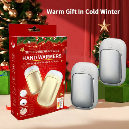 Magnetic Rechargeable Hand Warmers 2-Pack - Portable Handheld Pocket Heaters for Winter & Outdoor Use