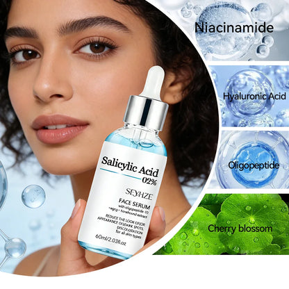 SEYHZE Salicylic Acid & Niacinamide Essence Set 2PCS - 5% Niacinamide, Ceramides & Purslane for Brightening and Pore Care