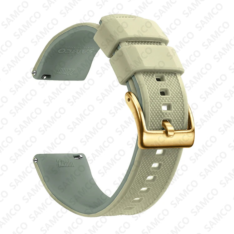 Premium Silicone Watch Band - Quick Release Rubber Replacement Strap for 18mm 20mm 22mm Watches