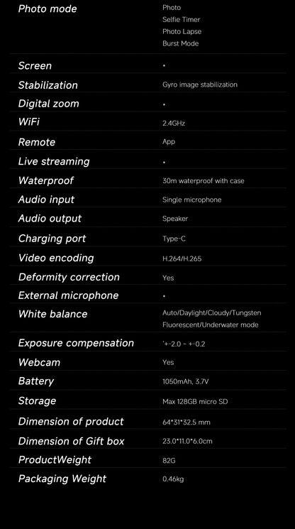 SJCAM C110+ 4K Action Camera – 30fps, 6-Axis GYRO, WiFi Remote, 1050mAh, Portable Sports DV for Helmet & Motorcycle