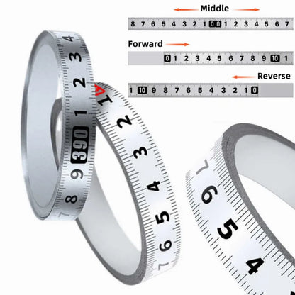 Self-Adhesive Stainless Steel Measuring Tape - Durable Rust-Proof Workbench Ruler with Metric Scale