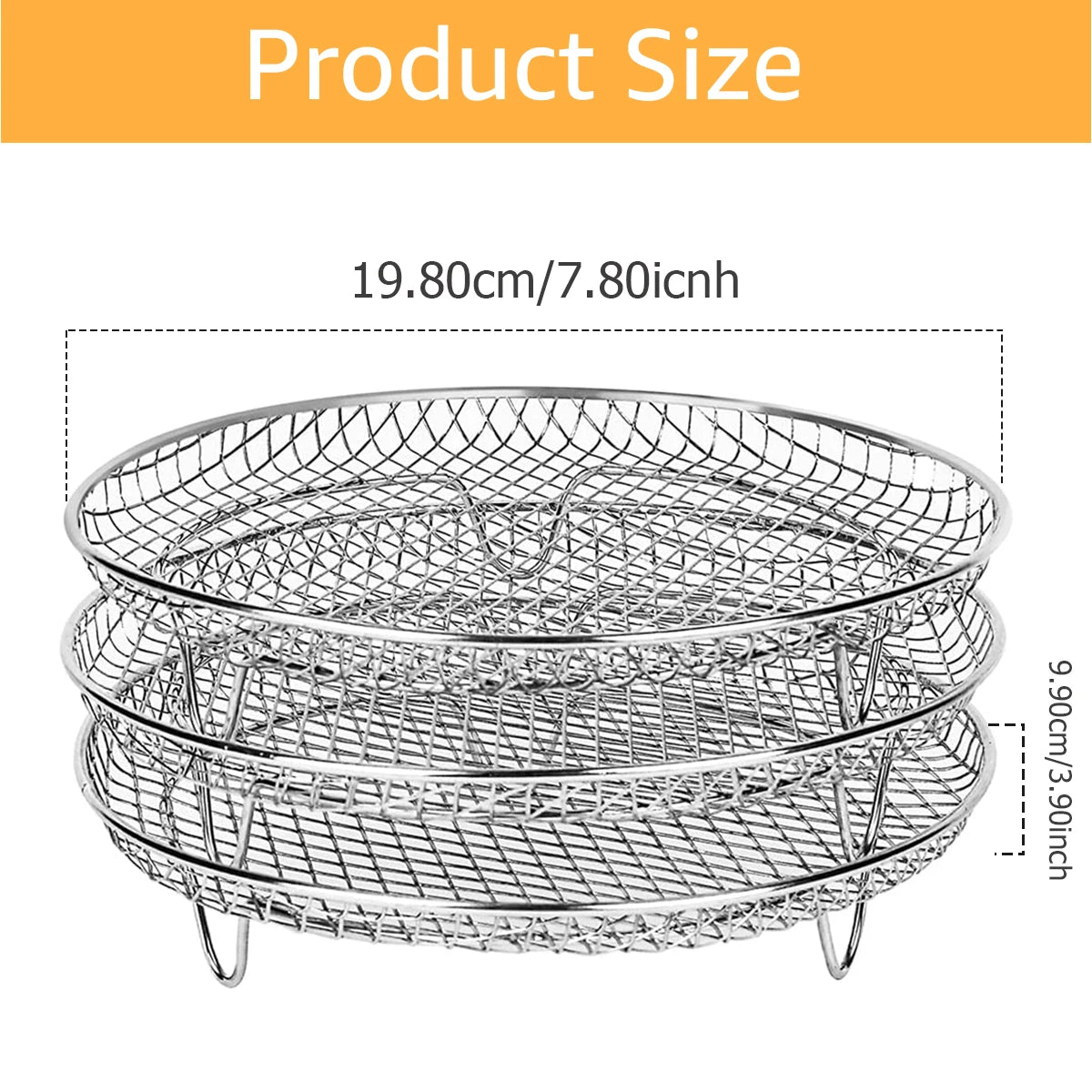 Non-Stick Baking Tray & Frying Pan – Grill Mesh Chips Basket & Baking Dish for Kitchen Use