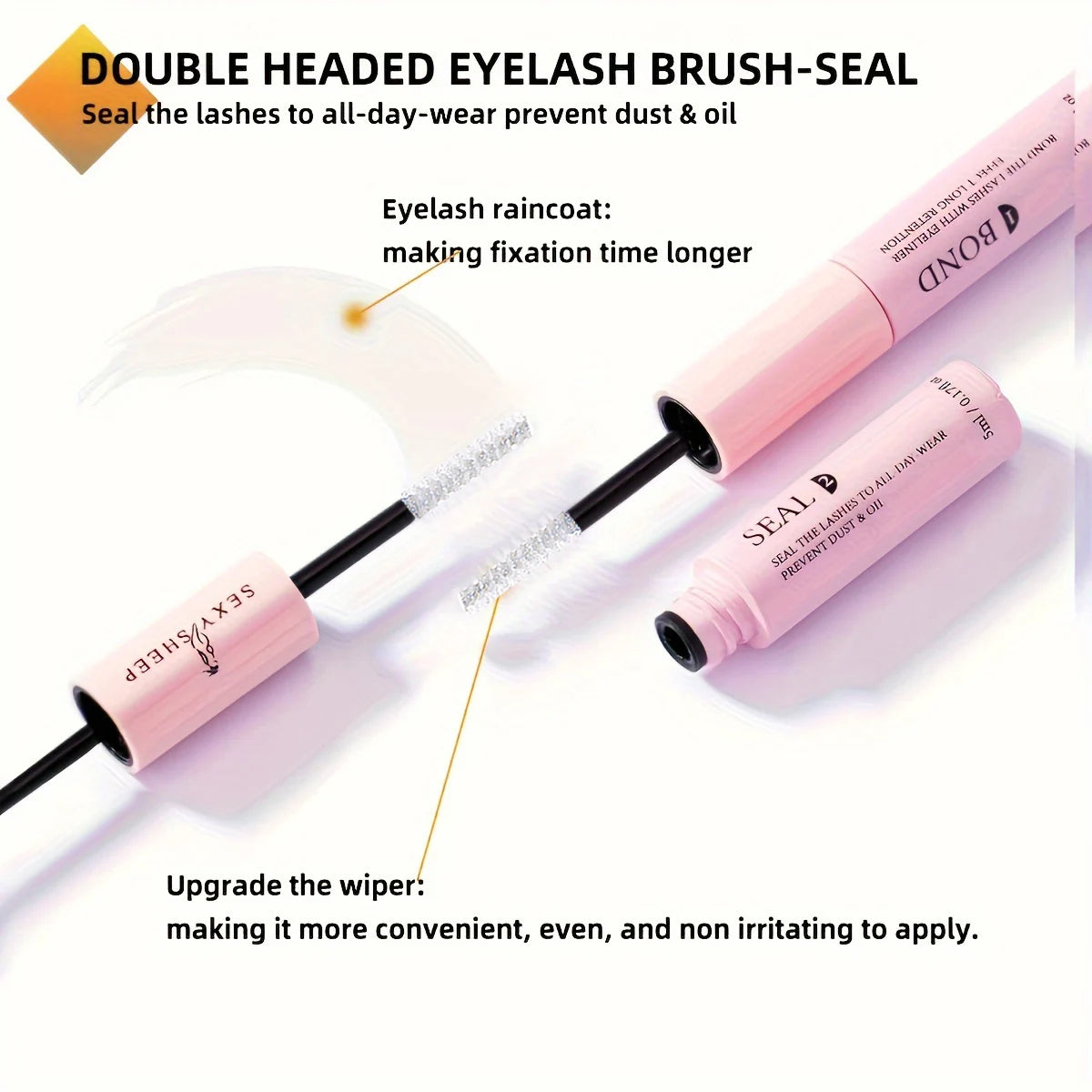 DIY Eyelash Extension Kit – Individual Lash Clusters (8-16mm) with Bond, Seal & Applicator