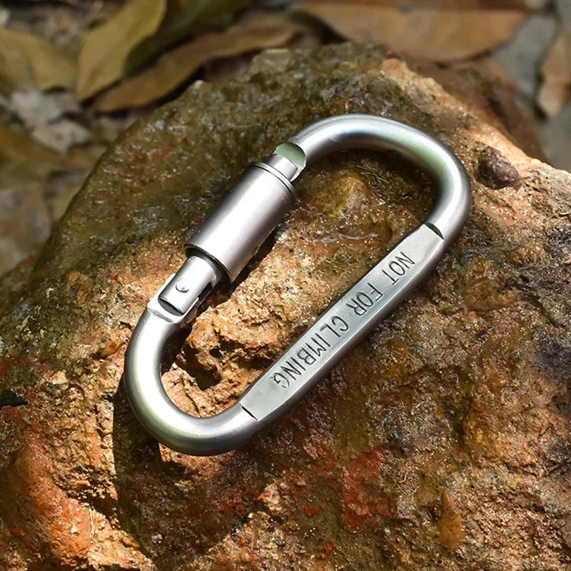 2-6PCS Aluminum Carabiner Set - Tactical EDC Keychain Clips for Camping, Hiking, Survival & Outdoor Gear