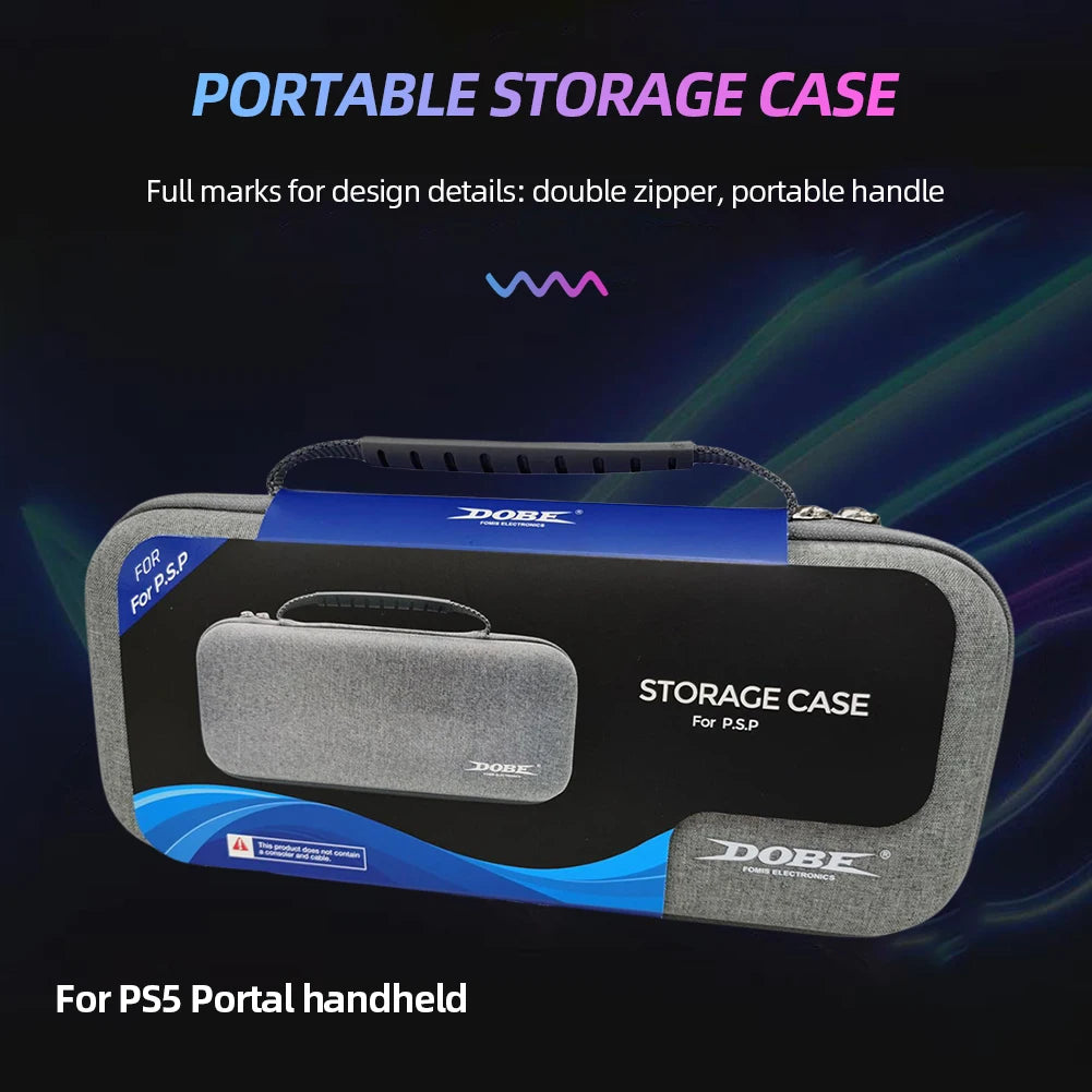 Sony PS5 PlayStation Portal Carrying Case – Shockproof Protective Travel Storage Bag for PS Portal Accessories