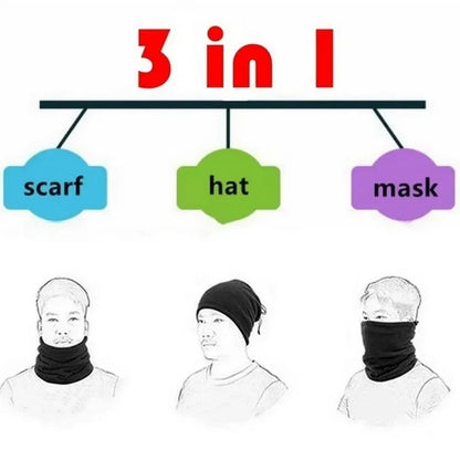 Fleece Warm Winter Windproof Neck Tube Scarf - Men Women Bandana Mask Half Face Cover for Cycling Ski Sport Camping Hiking