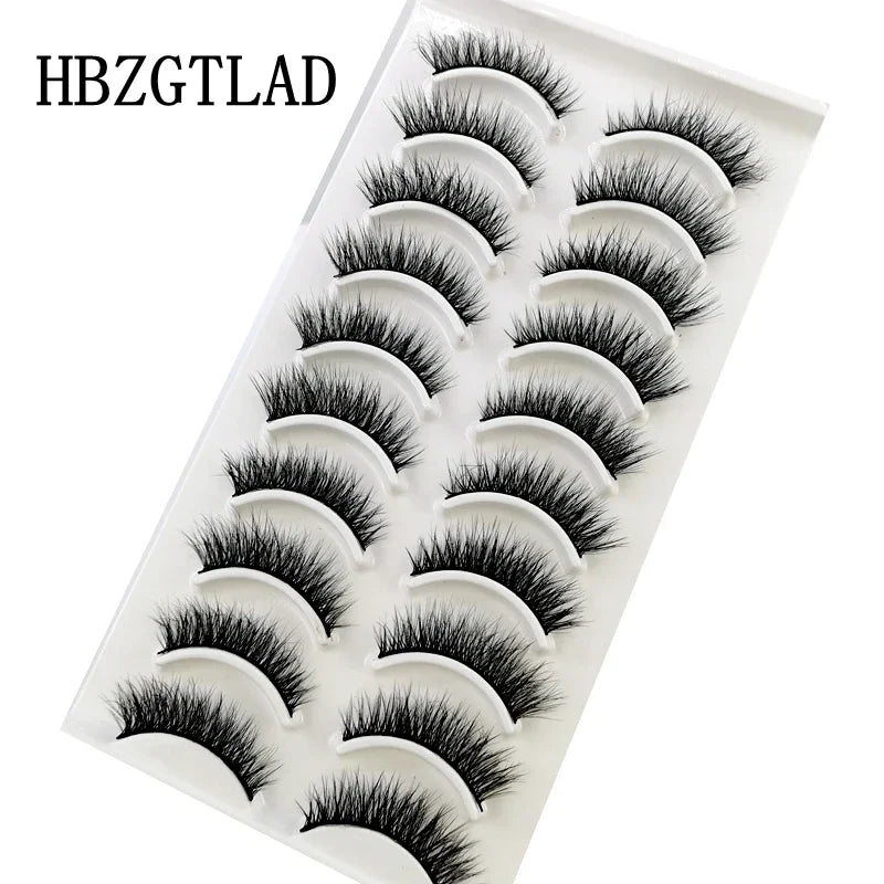 10 Pairs 3D Mink False Eyelashes – Natural Long & Short Lash Extensions Makeup Kit (41 Styles)