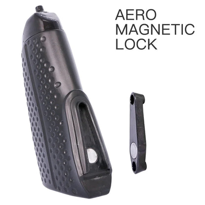 Aero Bicycle Water Bottle – PBA Free Squeeze Bottle for Road, MTB, Time Trial & Track Bikes with Magnetic Mounting Cage