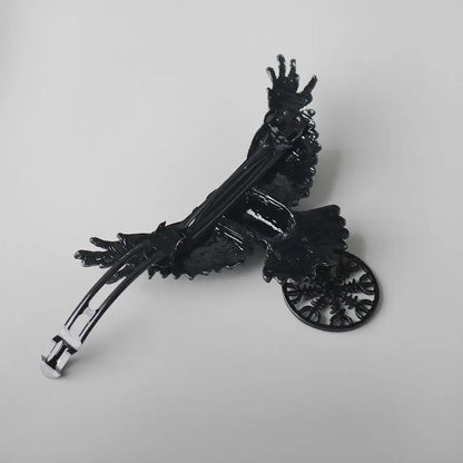 Gothic Crow Hair Clip - Vintage Raven Barrette for Women, Witch Viking Halloween Cosplay Accessory