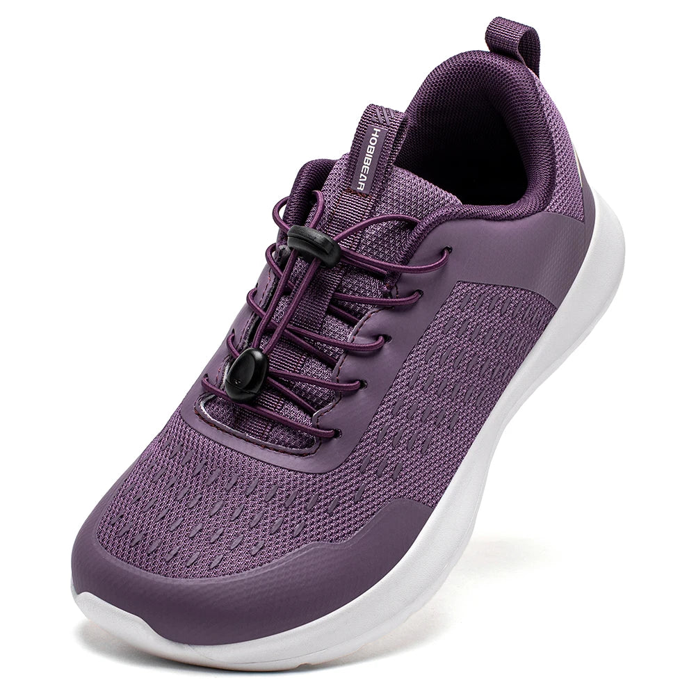 HOBIBEAR Wide Toe Running Shoes – Comfortable Non-Slip Sneakers with Elastic Band for Men & Women