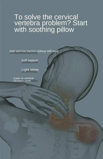 50x30cm Bamboo Fiber Memory Foam Pillow – Slow Rebound Orthopedic Neck Support Pillow for Health Care & Relief