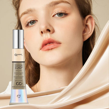 Ocheal 30g CC Cream Foundation – Waterproof Concealer, Moisturizing Sunscreen, SPF 50+, Long-Lasting Brightening Makeup Primer