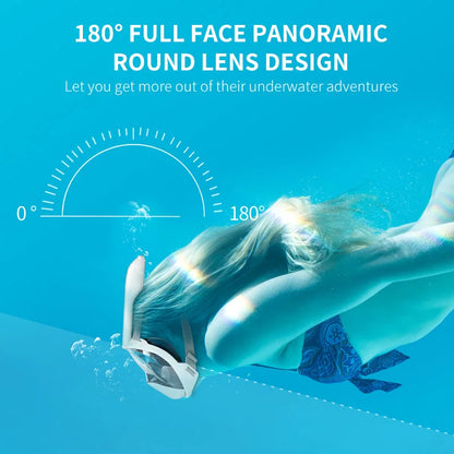 COPOZZ Full Face Diving Mask - Anti-Fog Snorkeling Mask with GoPro Camera Mount for Adults
