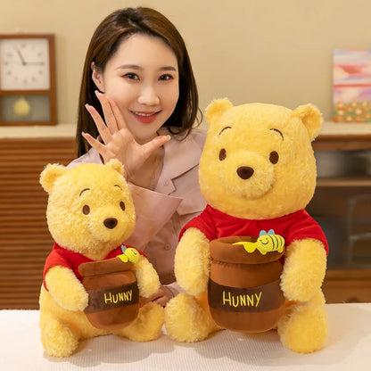 35–55cm Winnie the Pooh Plush Toy — Anime Disney Honey Jar Soft Stuffed Pooh Bear for Kids, Children, Kawaii Birthday Gift
