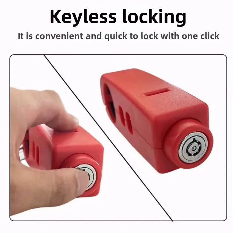 Mini Electric Vehicle Anti-Theft Lock Set – Bicycle & Scooter Security System with Brake Handlebar Grip, Throttle Lock & Cycling Horn for Motorcycle Safety
