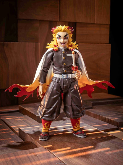 1/12 Scale Rengoku Kyoujurou Mini Figure Accessory – White & Red Cloak for 6" Anime Demon Slayer Action Figures