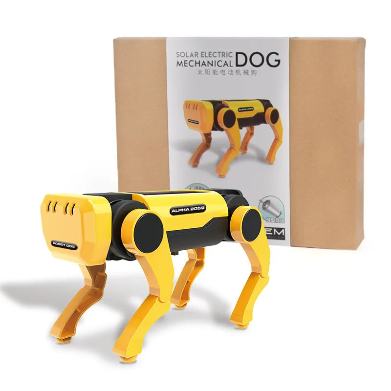 Solar Powered Robot Dog Kit – DIY STEM Science Experiment Toy for Kids, Educational Puppy Model, Christmas Gift