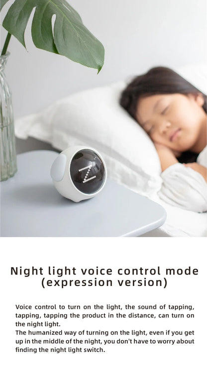 Cute Cartoon Digital Alarm Clock for Kids – Emotion Table Clock with Light for Bedroom & Desktop
