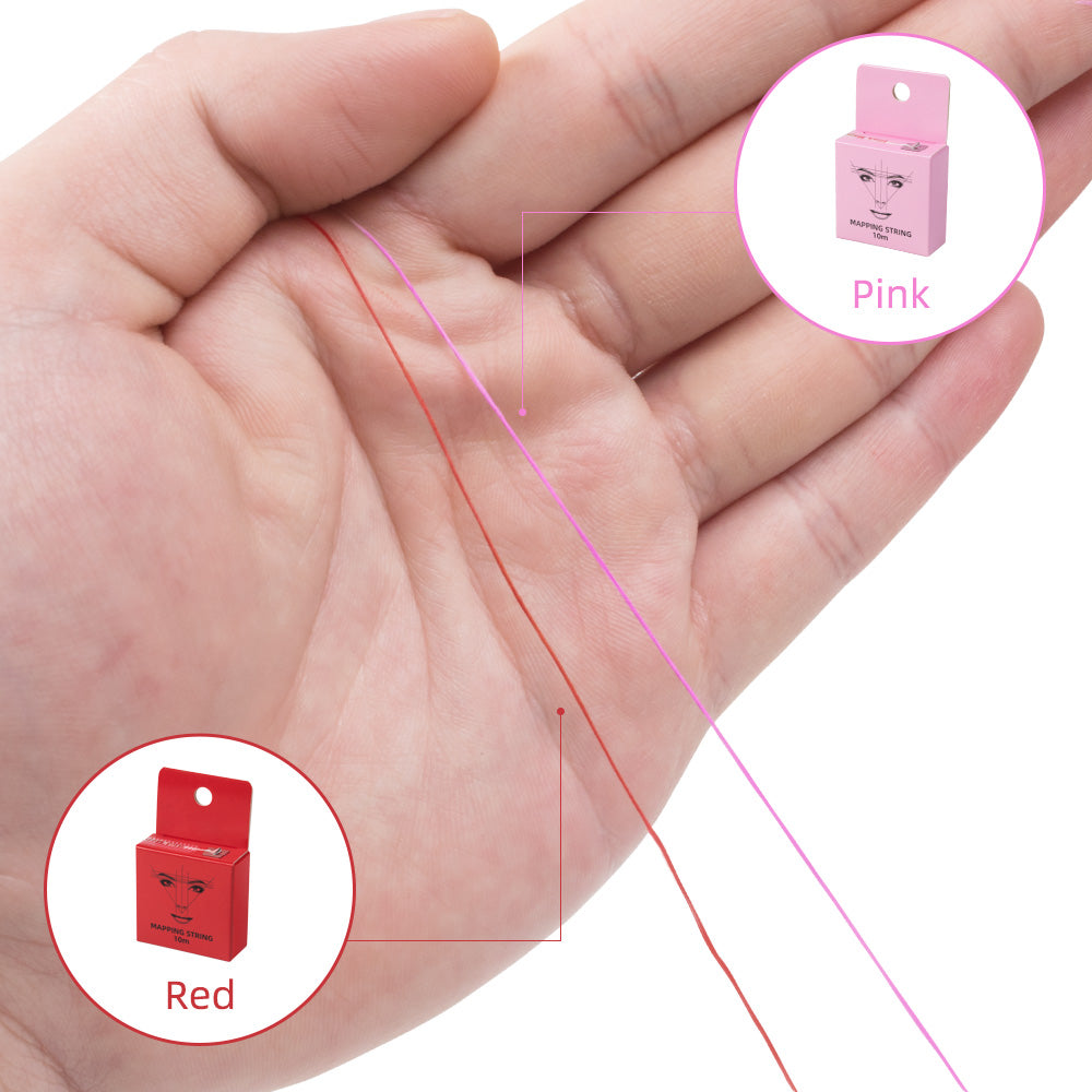 10m Pre-Inked Mapping String for Eyebrows – Microblading & PMU Marker Thread in Box for Tattoo Brow Mapping