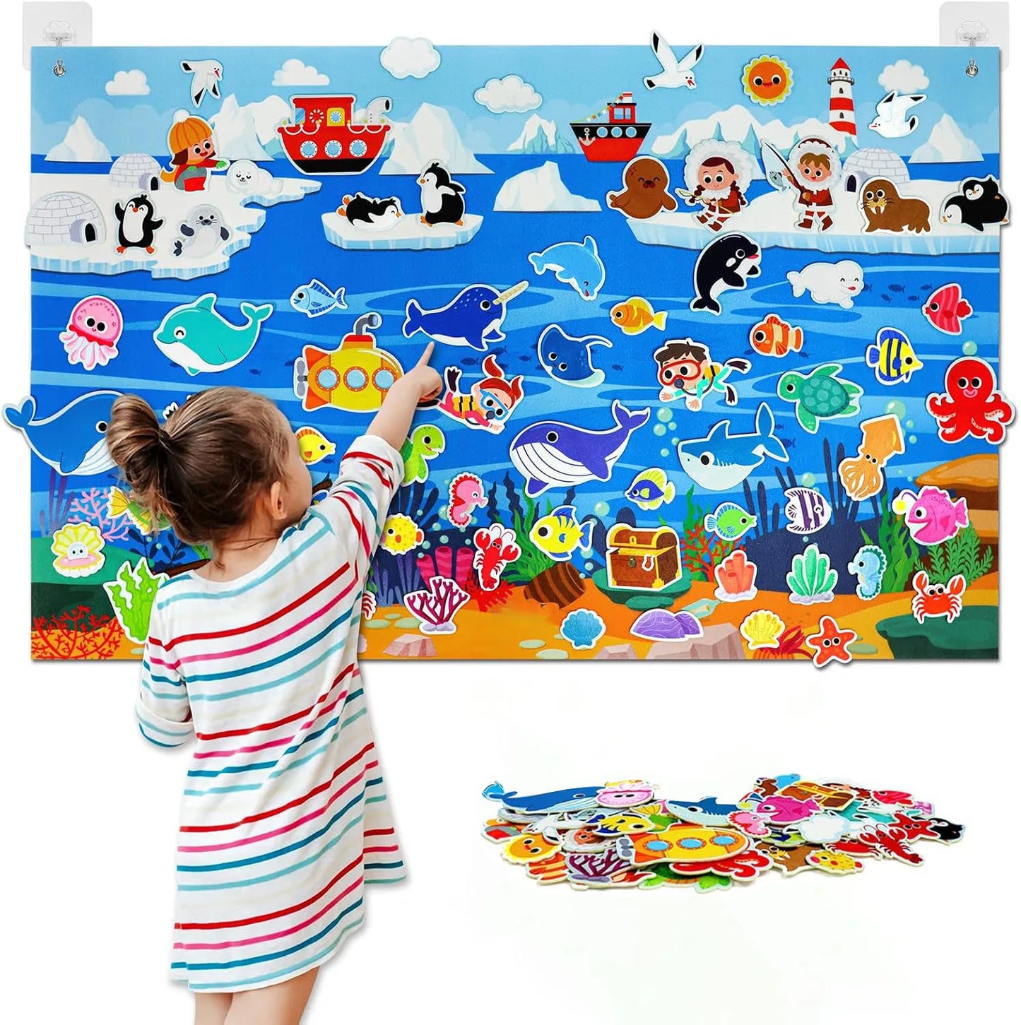 Farm Animals Felt Story Board Set – Interactive Early Learning Wall Puzzle Toys for Toddlers