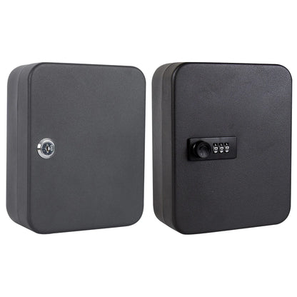 Wall-Mounted Key Cabinet with Lock & Code – 20 Key Organizer & Locking Key Holder Box