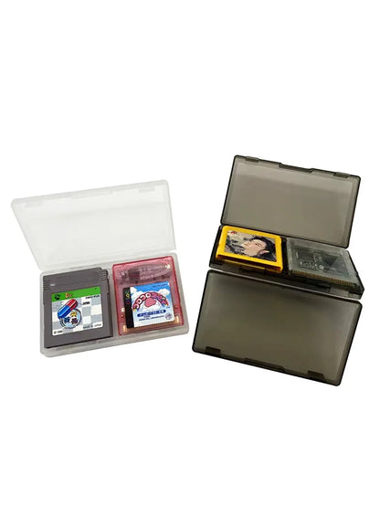 4-in-1 Game Card Case — Transparent Plastic Protective Storage Box for Game Boy Color, GBC & GB Game Cards